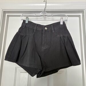 Korean Pleated denim shorts